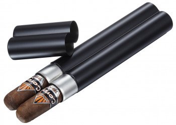 Bacuit Black Matte Dual Cigar Tube