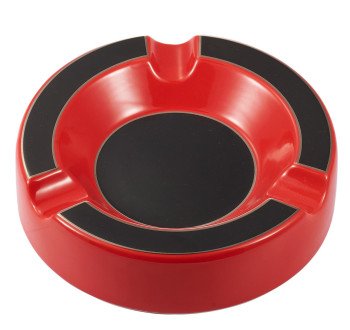 Beatrix Circular Ceramic Cigar Ashtray - Red