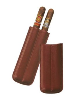 Leather Cigar Case Brown
