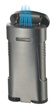 Blaze Triple Flame Pyramid Torch Cigar Lighter - Gunmetal