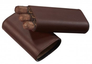 Burgos Brown Leather Cigar Case