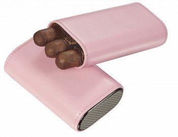 Burgos Pink Leather Cigar Case