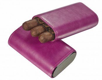 Burgos Purple Leather Cigar Case