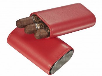 Burgos Red Leather Cigar Case