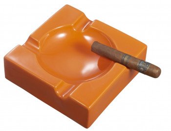 Donovan Orange Ceramic Cigar Ashtray For Patio Use