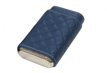 Drexel 3 Cigar Diamond Stitch Leather Cigar Case