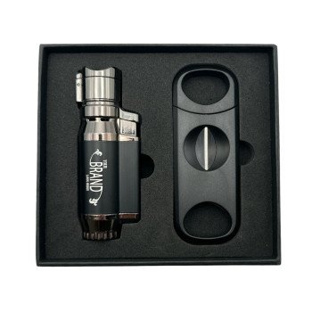 Dublin 2 Cigar Cutter & Bulldog Cigar Lighter Gift Set