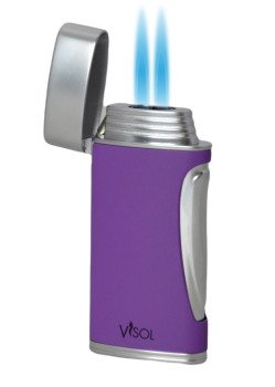 DuoMatt Purple Double Flame Cigar Lighter