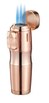 Epicron Triple Flame Rose Gold Cigar Lighter