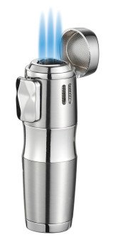 Epicron Triple Flame Silver Cigar Lighter