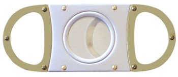 Guillotine Cigar Cutter Brass Silver