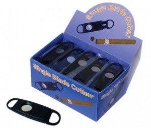 Guillotine Cutter Display Box of 24 - Single Blade (Black Plastic)