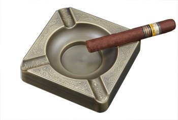 Heavyweight Antique Brass Cigar Ashtray