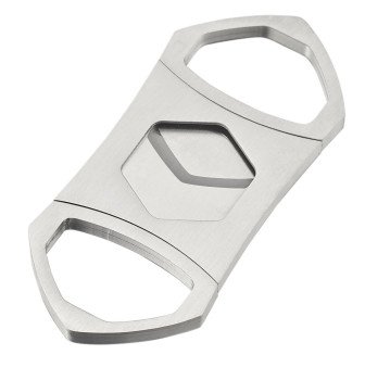 Hex Double Guillotine Cigar Cutter - Silver