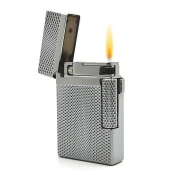 Hubbard Barley Soft Flame and Torch Flame Flint Lighter - Chrome