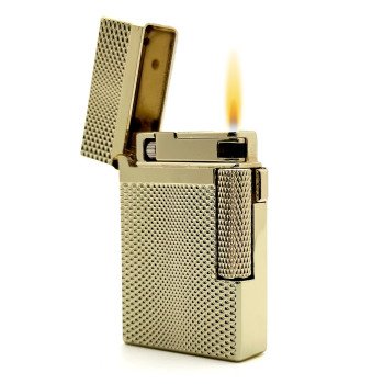 Hubbard Barley Soft Flame and Torch Flame Flint Lighter - Gold