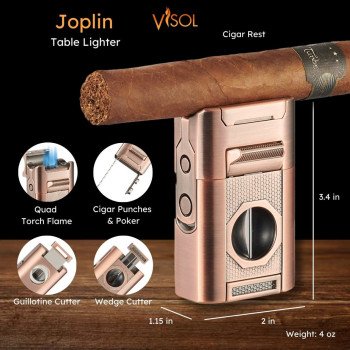 Joplin Quad Torch Flame Lighter - Bronze