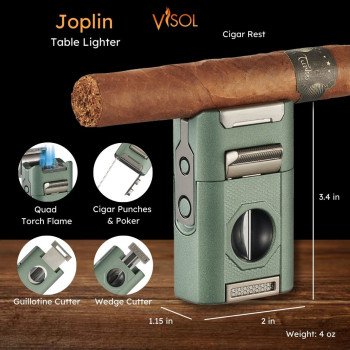 Joplin Quad Torch Flame Lighter - Green