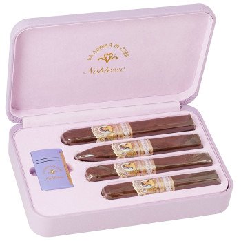 La Aroma de Cuba Noblesse 4 Cigar and DuPont Lighter Gift Pack