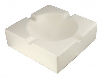 Lokken White Ceramic Ashtray