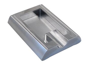 Magic Rectangular Metal Ashtray with Single Cigar Rest