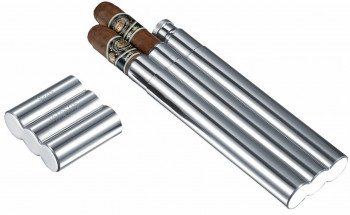 Mastiff Stainless Steel Cigar Case And Hip Flask