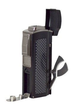 Maui Quad Flame Table Lighter - Black