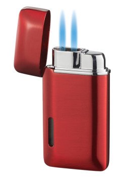 Nevis Dual Torch Cigar Lighter - Red