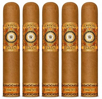 Perdomo Habano Bourbon Barrel Aged Connecticut Epicure 5-Pack