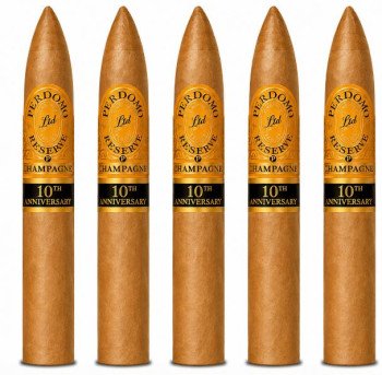 Perdomo Reserve Champagne 10th Anniversary Torpedo 5-Pack