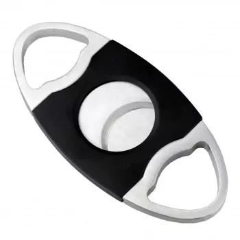 Perfecto Black And Stainless Steel Double Guillotine Cigar Cutter