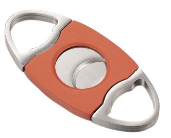 Perfecto Orange and Stainless Steel Double Guillotine Cigar Cutter