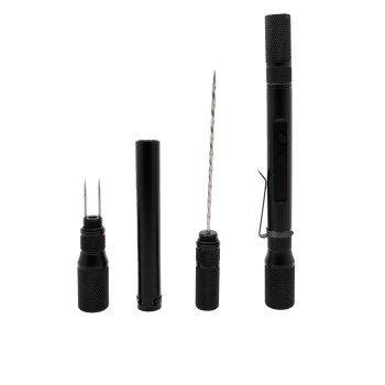 Pokey 2 Cigar Punch, Poker, and Roach Clip - Black