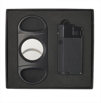 Rand Cigar Cutter & Evans Cigar Lighter Gift Set