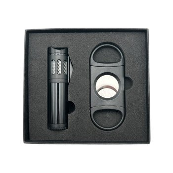 Rand Jr Cigar Cutter & Artemis Cigar Lighter Gift Set