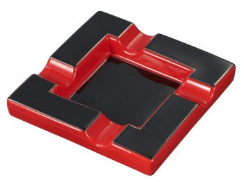 Renner Red & Black Ceramic Cigar Ashtray