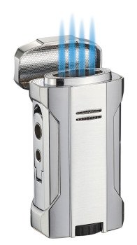 Rhino 2.0 Silver Quad Flame Cigar Lighter