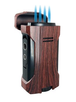 Rhino 2.0 Wood Quad Flame Cigar Lighter