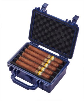 Rider Hard Indigo Blue Plastic Travel Humidor