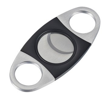 Slimline Double Guillotine Cigar Cutter - Black