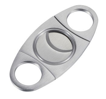 Slimline Double Guillotine Cigar Cutter - Silver