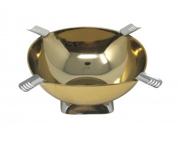 Smokin Ash Quadrangle Square Ashtray - Polished (Gold)