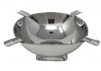 Smokin Ash Quadrangle Square Ashtray - Polished (Stainless Steel)