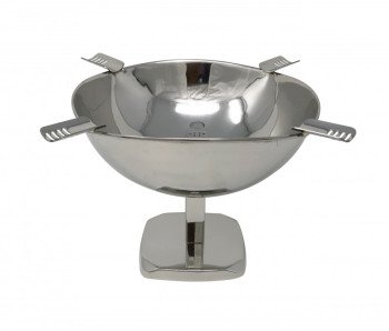 Smokin Ash Quadrangle Square Ashtray - Polished (Stainless Steel - Raised Desktop)