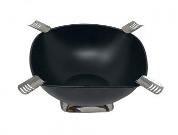 Smokin Ash Quadrangle Square Ashtray - Powder Coat (Black Matte)