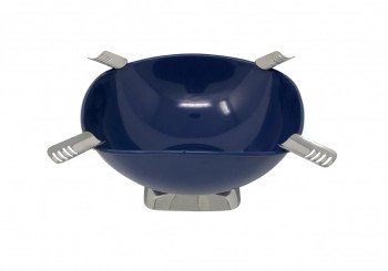 Smokin Ash Quadrangle Square Ashtray - Powder Coat Gloss Metallic (Blue)