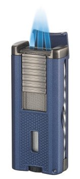 Striker Triple Torch Flame Lighter with Cigar Poker - Blue