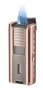 Striker Triple Torch Flame Lighter with Cigar Poker - Bronze