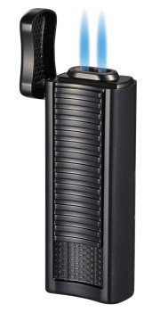 Tiger Double Flame Cigar Lighter - Black