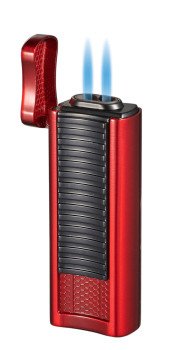 Tiger Double Flame Cigar Lighter - Red